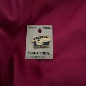 Vintage Star Trek Starship Enterprise Pin - 1989